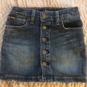 Girls polo denim skirt